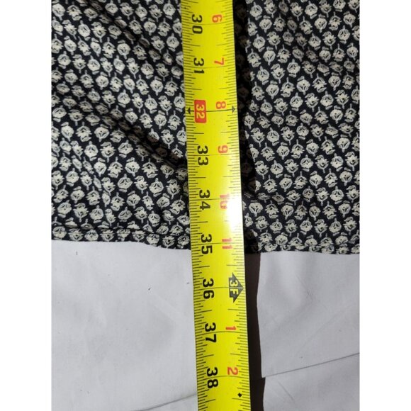 Old Navy Black XL Tunic Floral Dress Boho Cottage Prairie Puff Long Sleeve Vneck - Picture 6 of 10